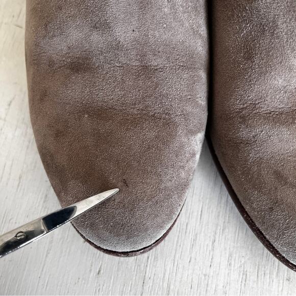 Sam Edelman Petty taupe suede ankle booties size 7.5 - Picture 7 of 11